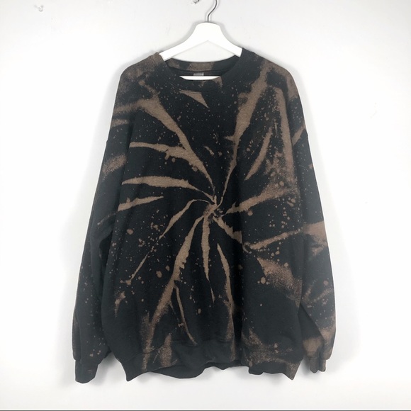 NEW OVERSIZED BLEACHED Soft Sweatshirt S-5X Swirl - Picture 2 of 5